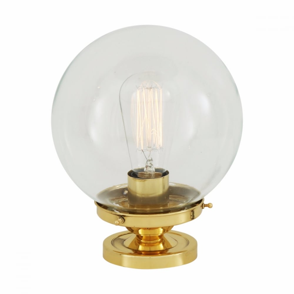 Riad Antique Brass 20cm Globe Ceiling Light Fixture