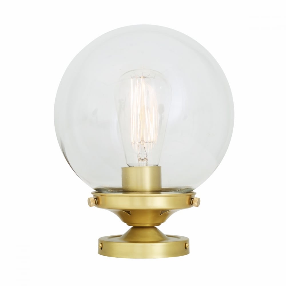 Riad Antique Brass 20cm Globe Ceiling Light Fixture