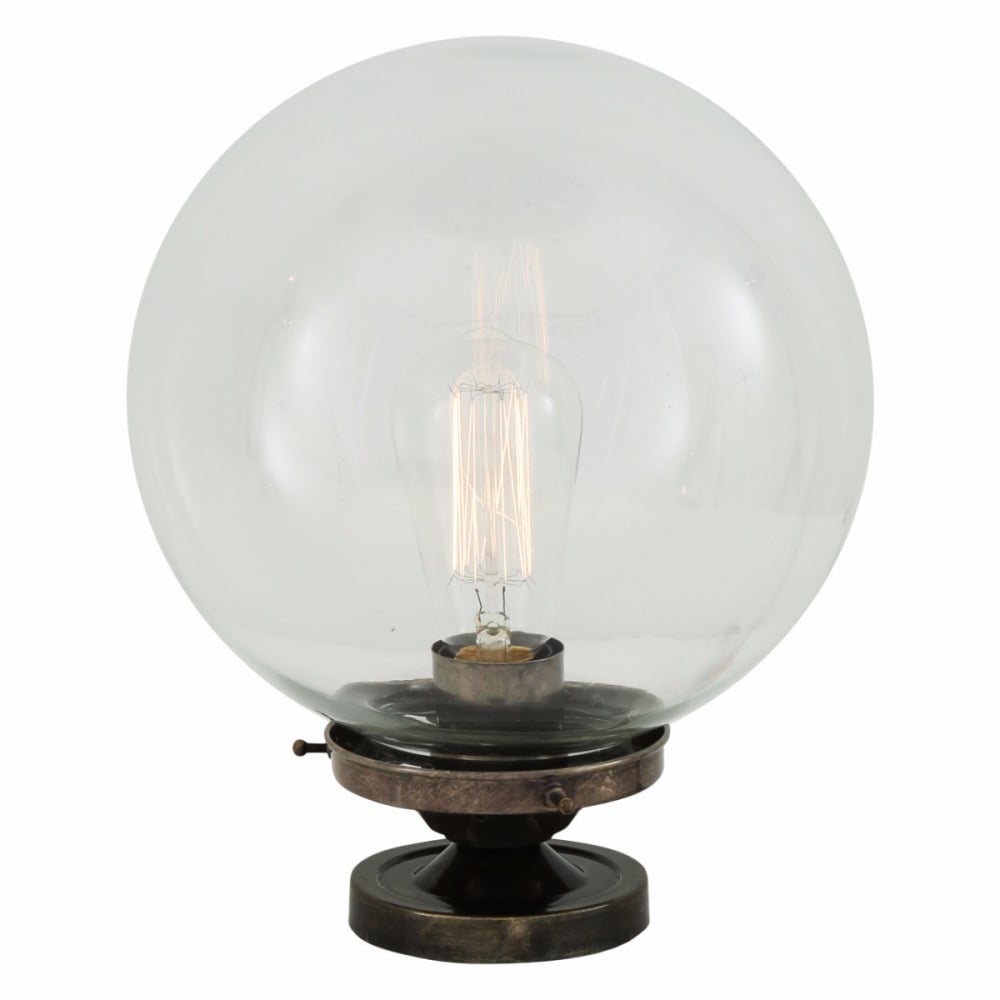 Antique Brass Globe Ceiling Light by Riad - 25cm Diameter