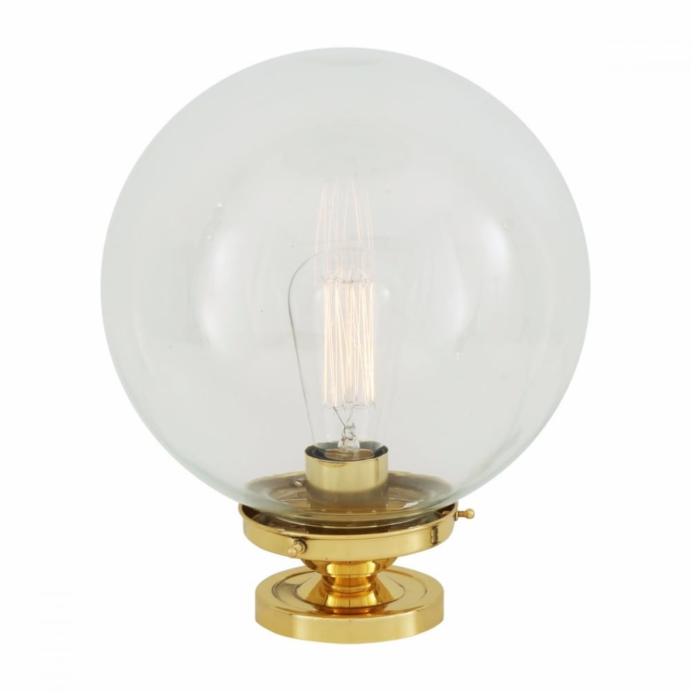 Antique Brass Globe Ceiling Light by Riad - 25cm Diameter