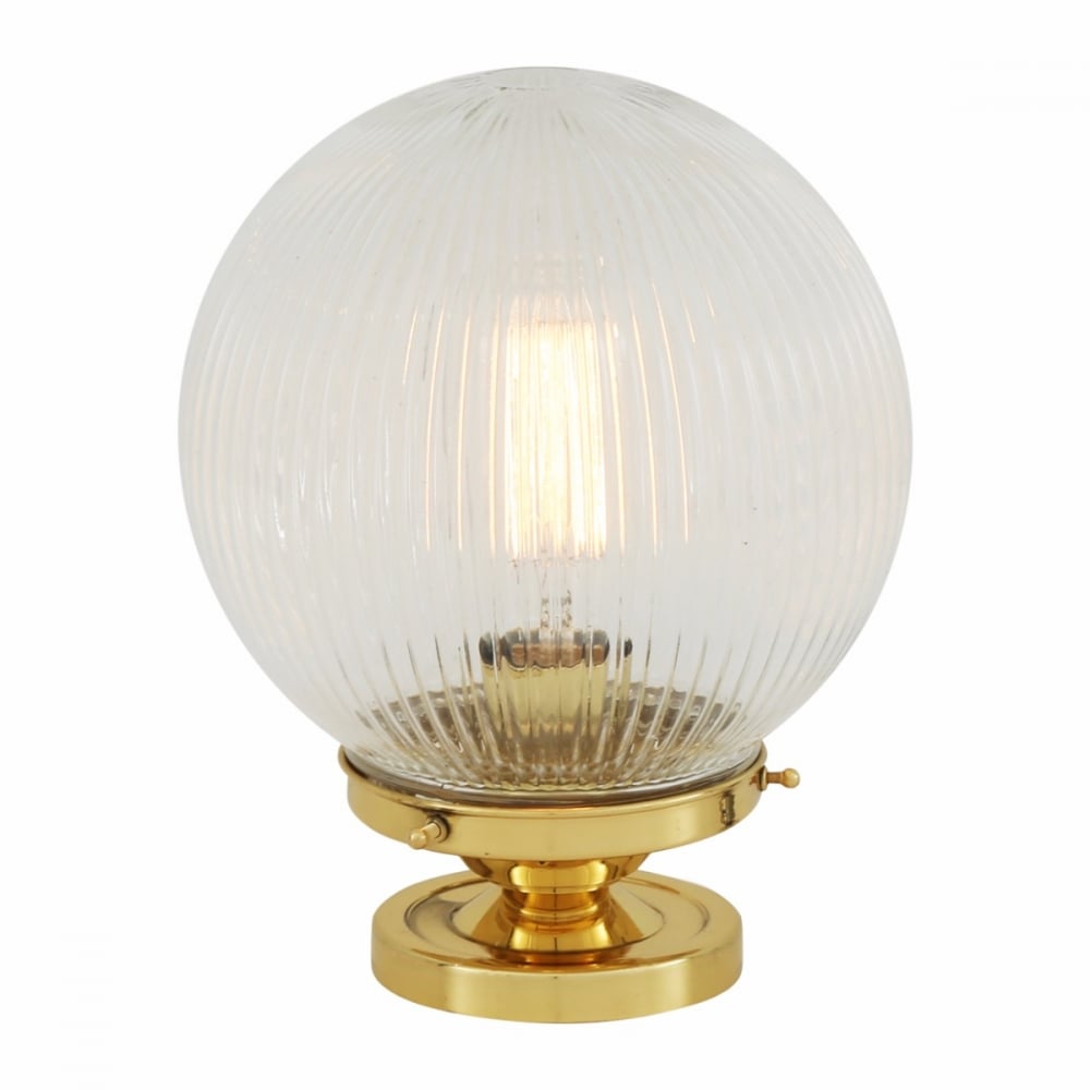 Stanley Holophane 8 Globe Ceiling Light in Antique Brass