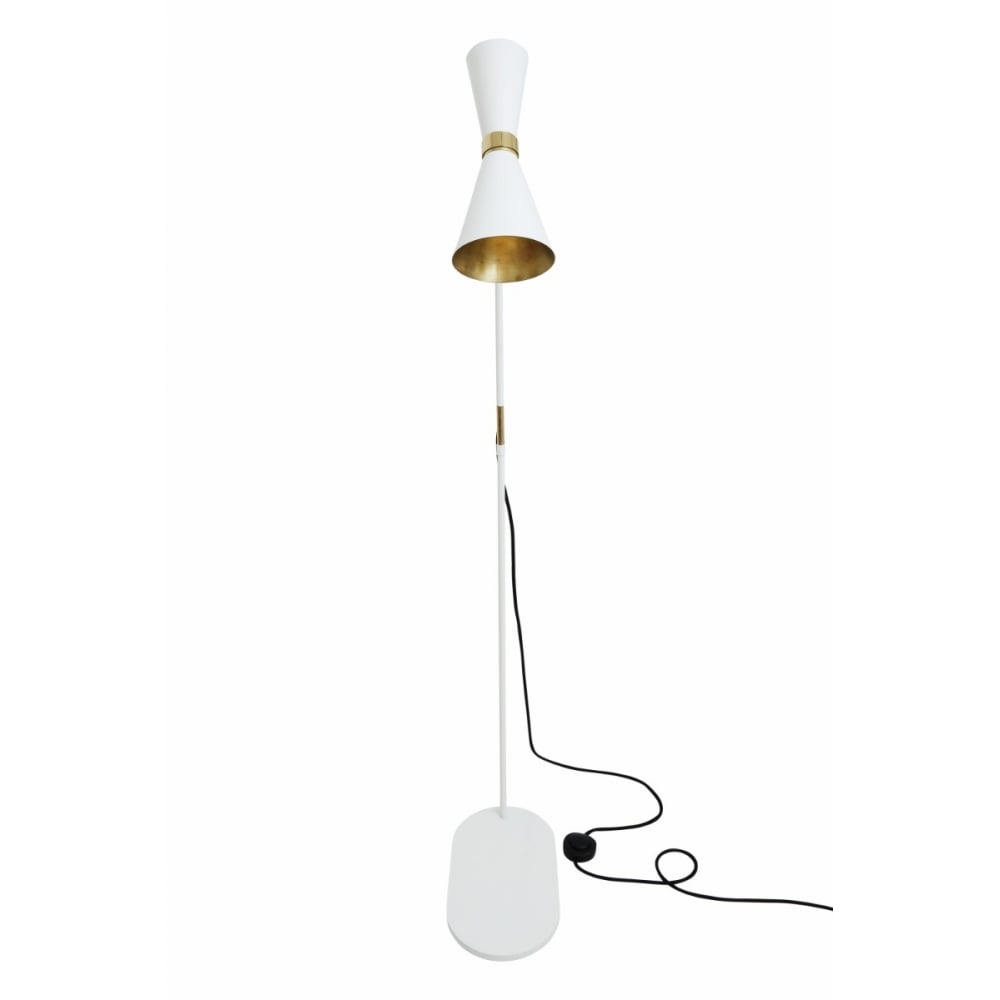 Cairo Floor Lamp in Polished Brass and Matte Black Finish