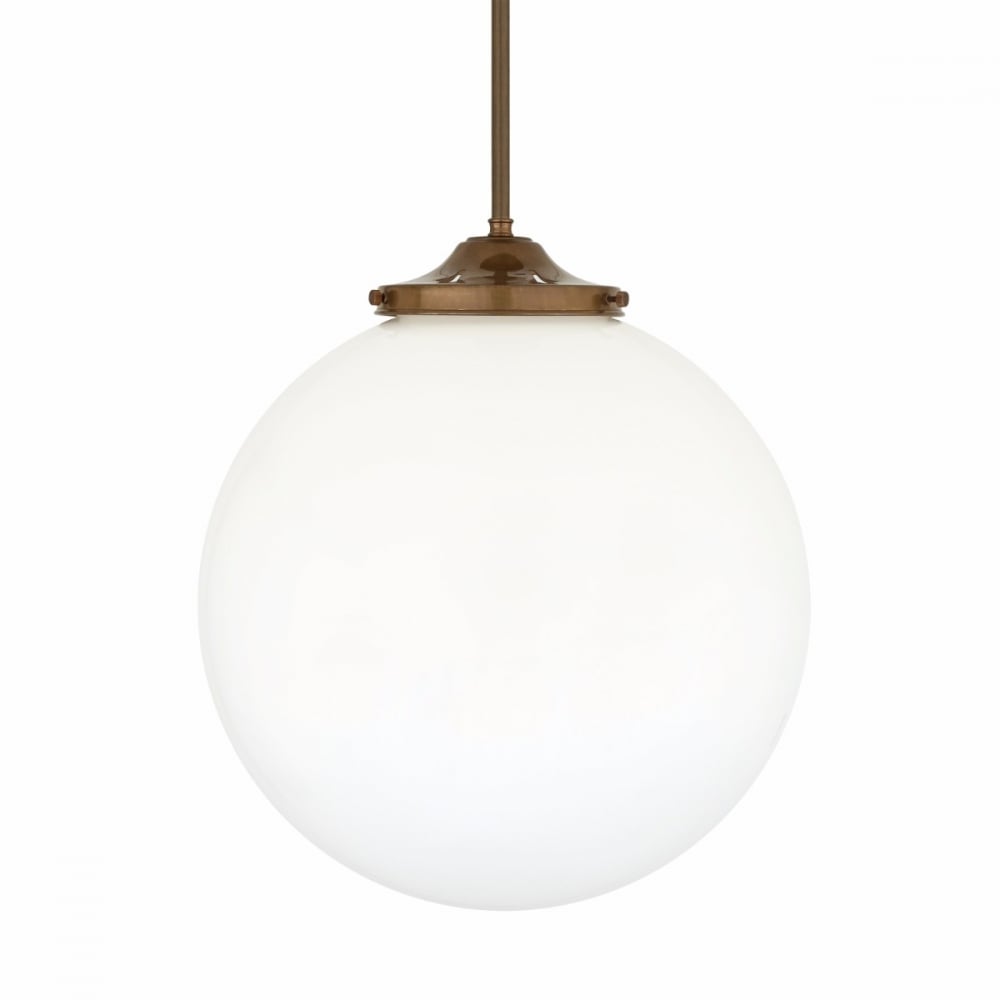 Luanda Antique Brass Globe Pendant Light