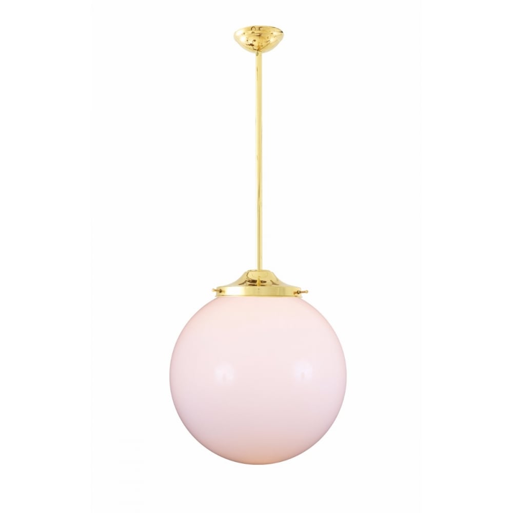 Luanda Antique Brass Globe Pendant Light
