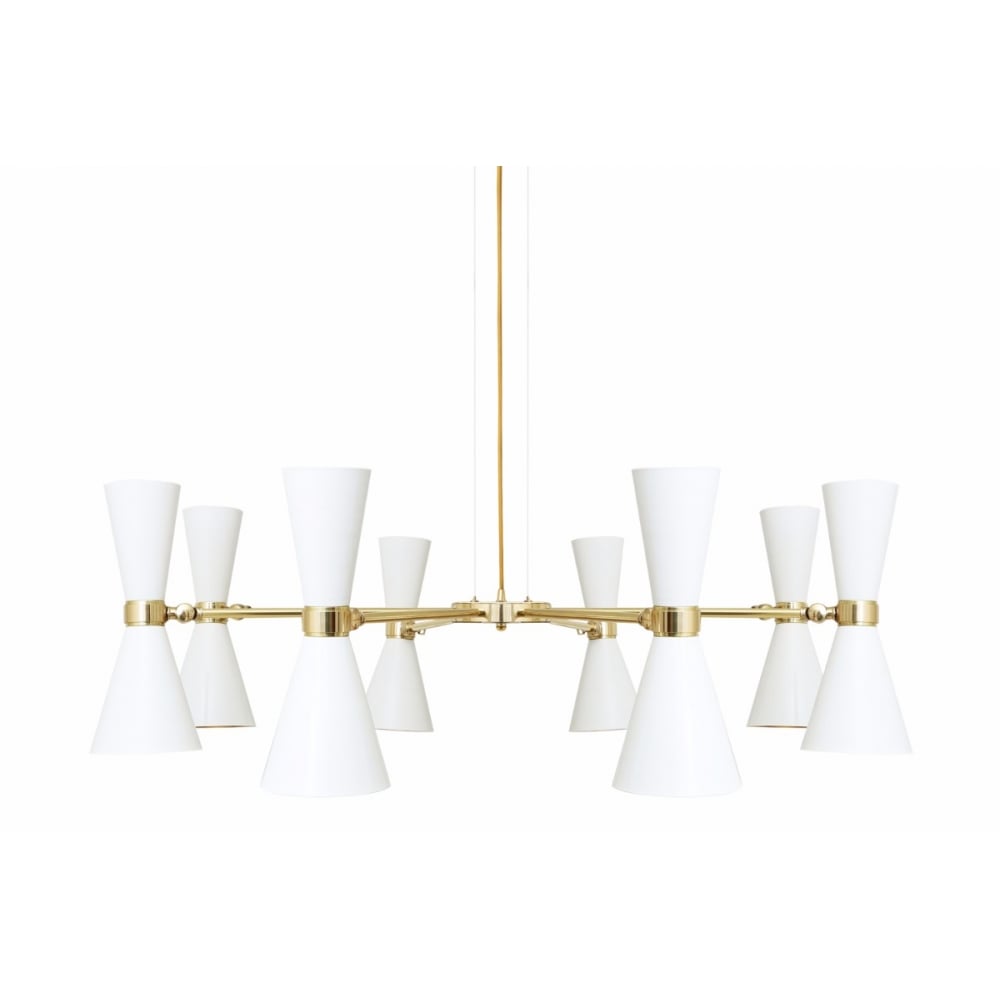 Elegant Cairo 8-Arm Chandelier, Polished Brass & Matte Black Finish