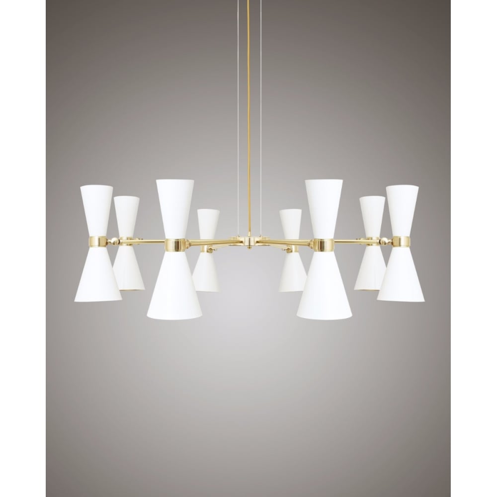 Elegant Cairo 8-Arm Chandelier, Polished Brass & Matte Black Finish