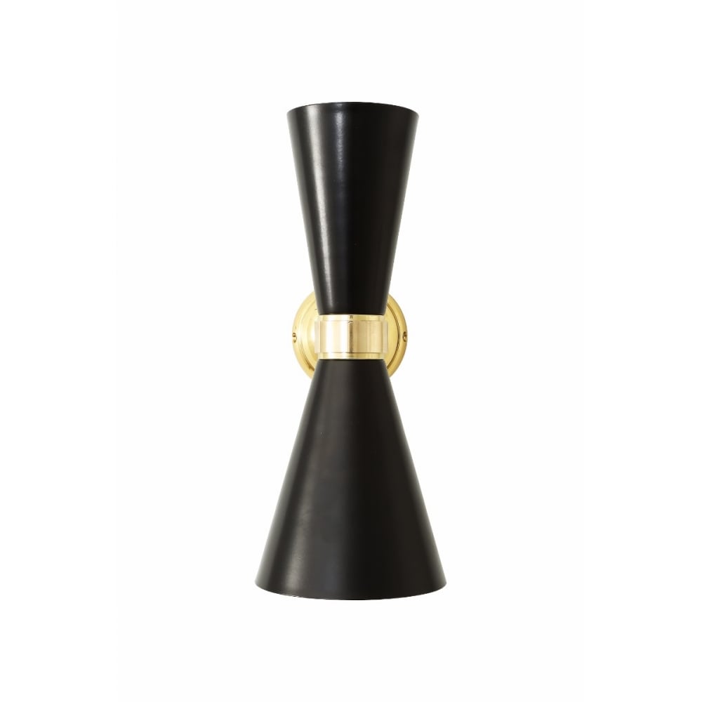 Elegant Cairo Wall Sconce in Polished Brass and Matte Black