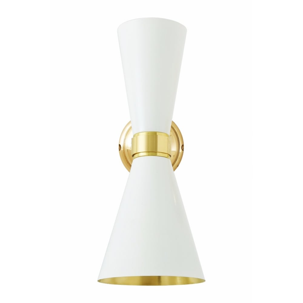 Elegant Cairo Wall Sconce in Polished Brass and Matte Black