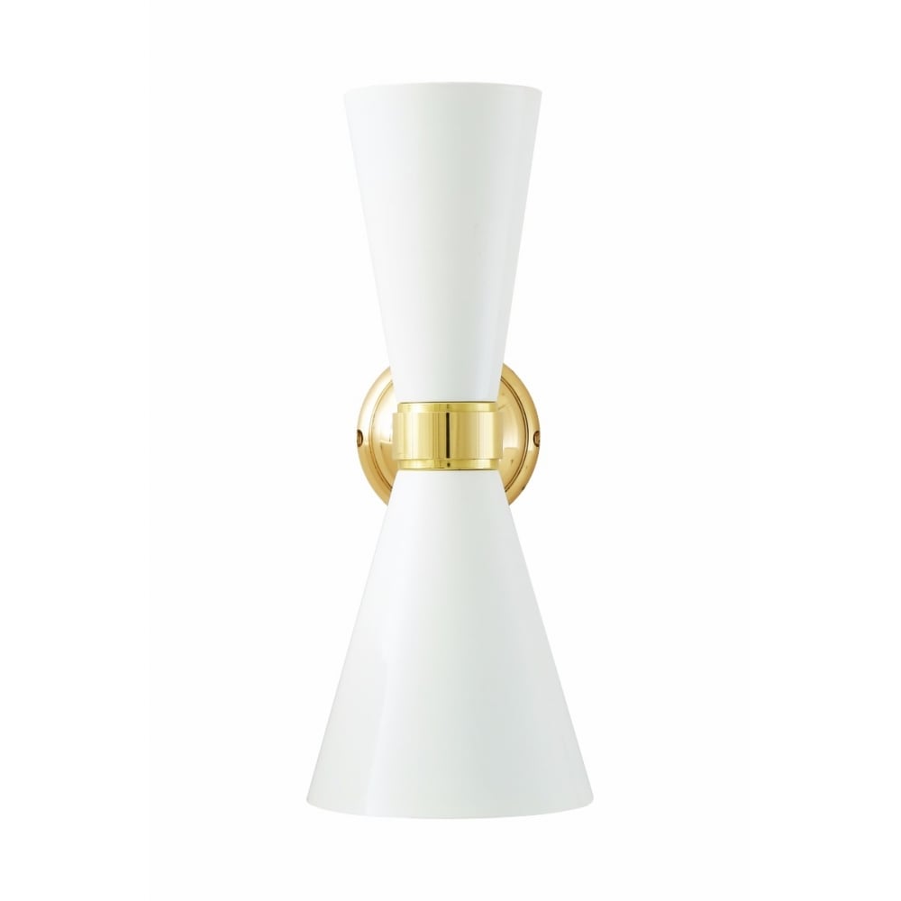 Elegant Cairo Wall Sconce in Polished Brass and Matte Black