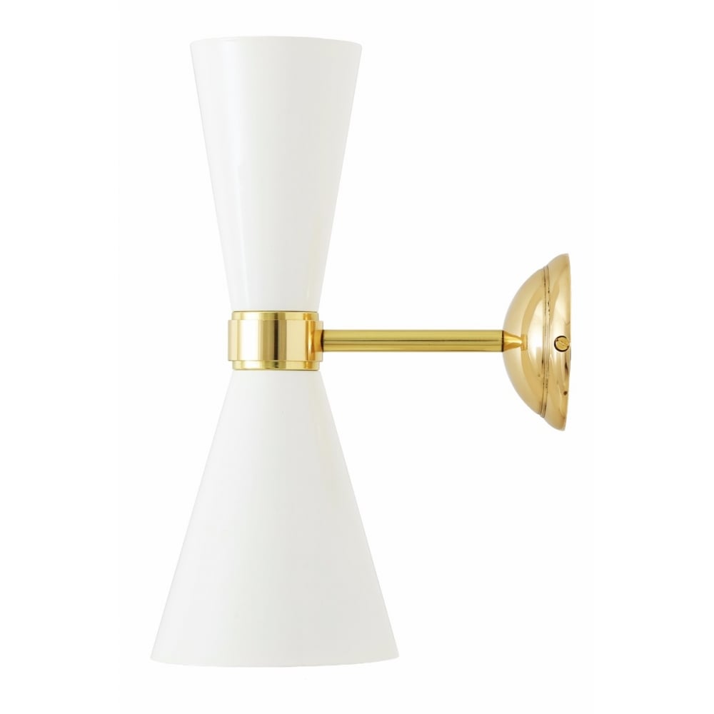 Elegant Cairo Wall Sconce in Polished Brass and Matte Black