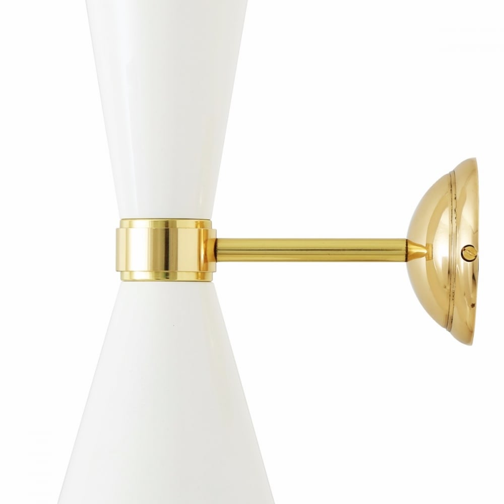 Elegant Cairo Wall Sconce in Polished Brass and Matte Black