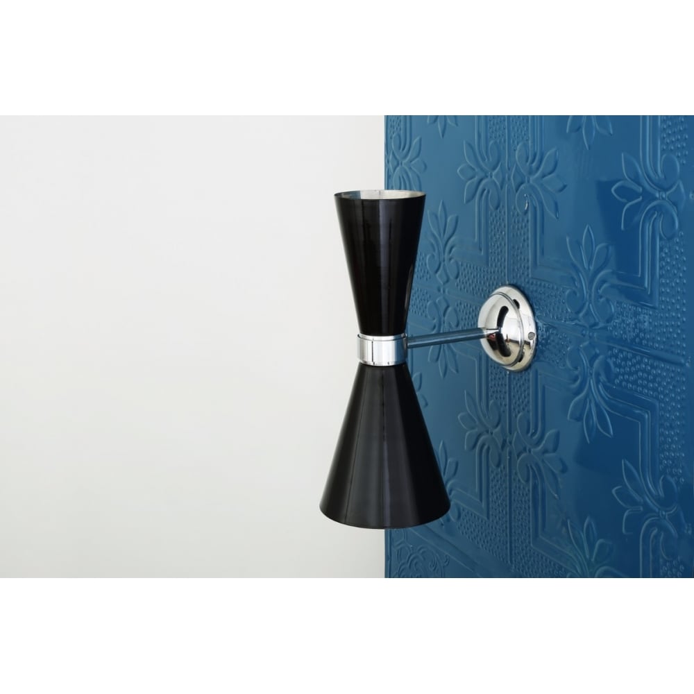 Cairo Wall Sconce, Chrome & Matte Black