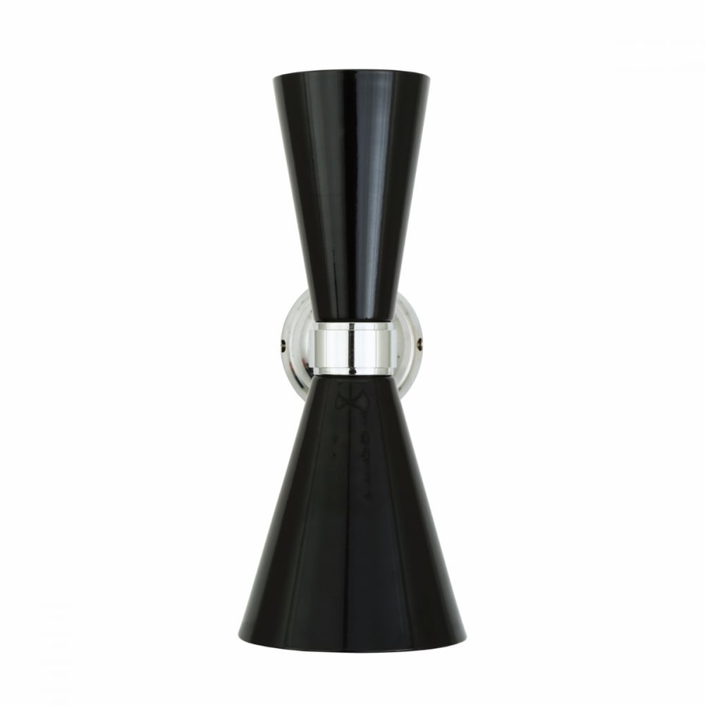 Cairo Wall Sconce, Chrome & Matte Black