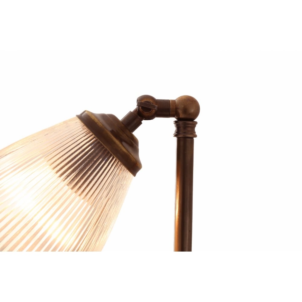 Vintage Industrial Brass Table Lamp - Gadar Collection