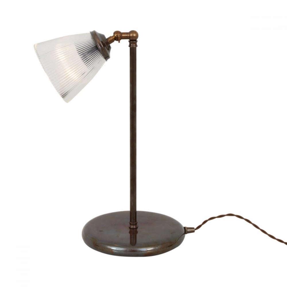 Vintage Industrial Brass Table Lamp - Gadar Collection