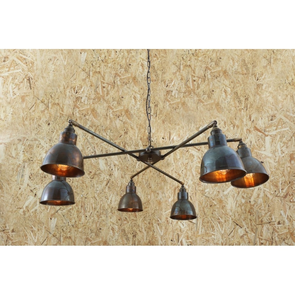 Bridgetown Industrial 6-Light Spiderweb Chandelier Ceiling Pendant