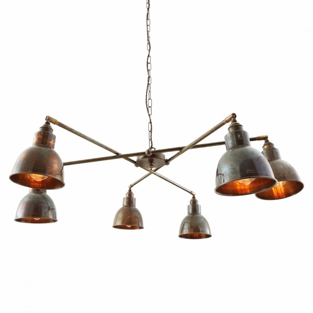Bridgetown Industrial 6-Light Spiderweb Chandelier Ceiling Pendant