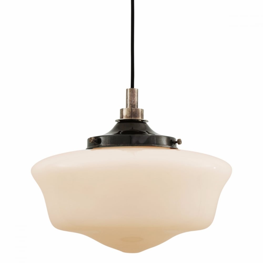 Vintage Brass Anath Glass Pendant Light