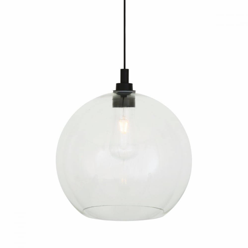 Leith Antique Brass Pendant Light - Globe Design for Ambiance
