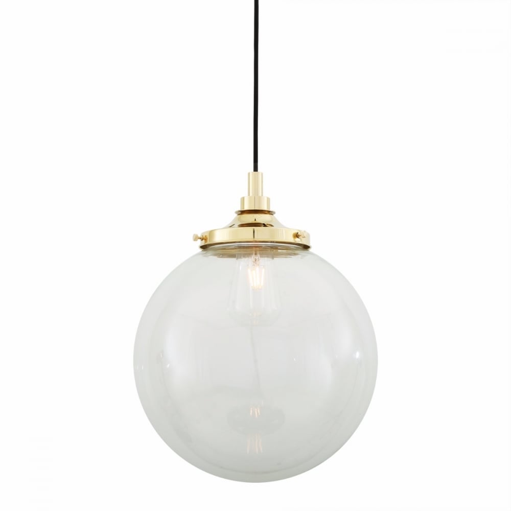 Vintage Brass Laguna Globe Pendant Light