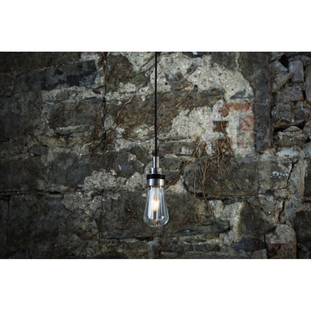 Bo Rustic Pendant Light with Antique Brass Finish and Edison Bulb