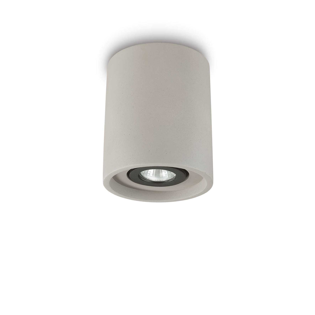 OAK Contemporary Cement Round Flush Light Fixture