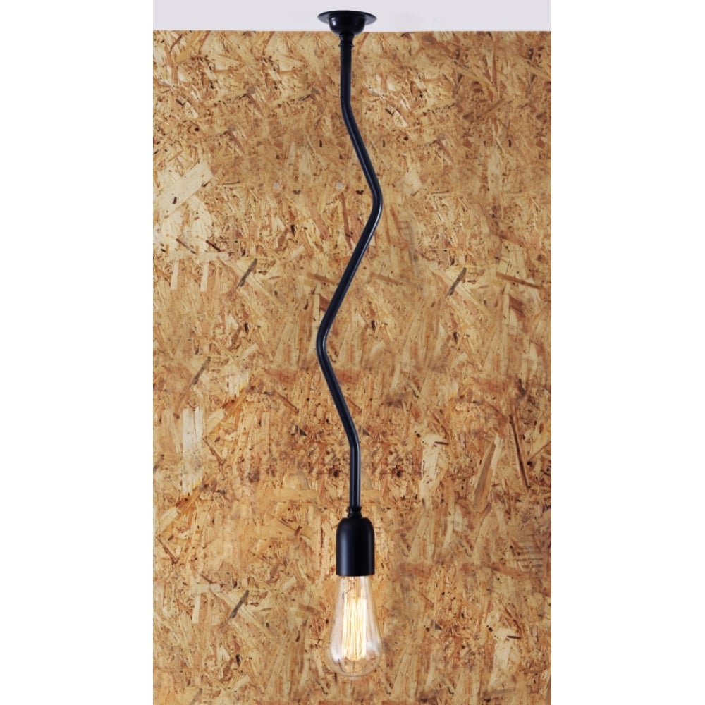 Powell B Elegant Black Minimalist Pendant Light with Brass Accents