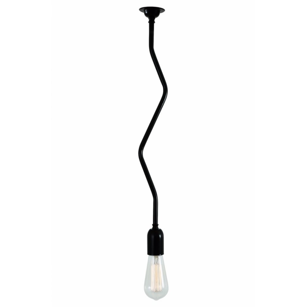 Powell B Elegant Black Minimalist Pendant Light with Brass Accents