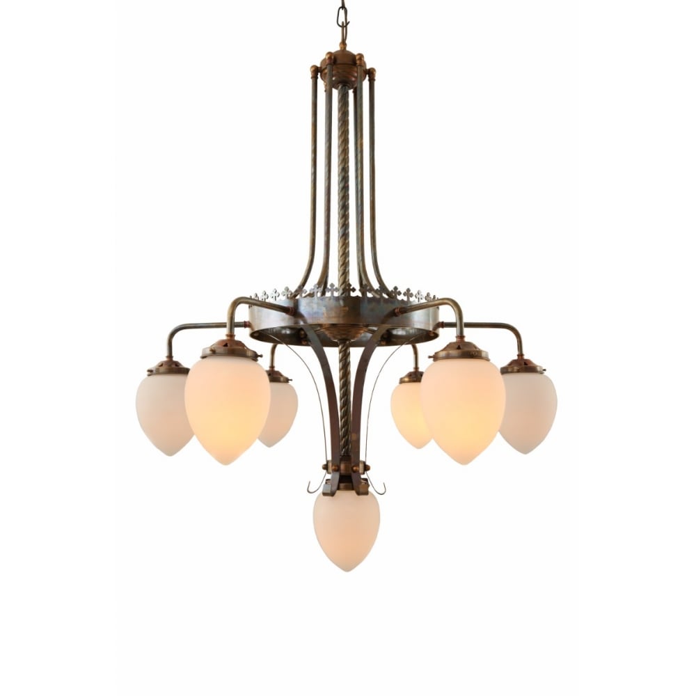 Killarney 5-Light Grand Chandelier in Antique Brass