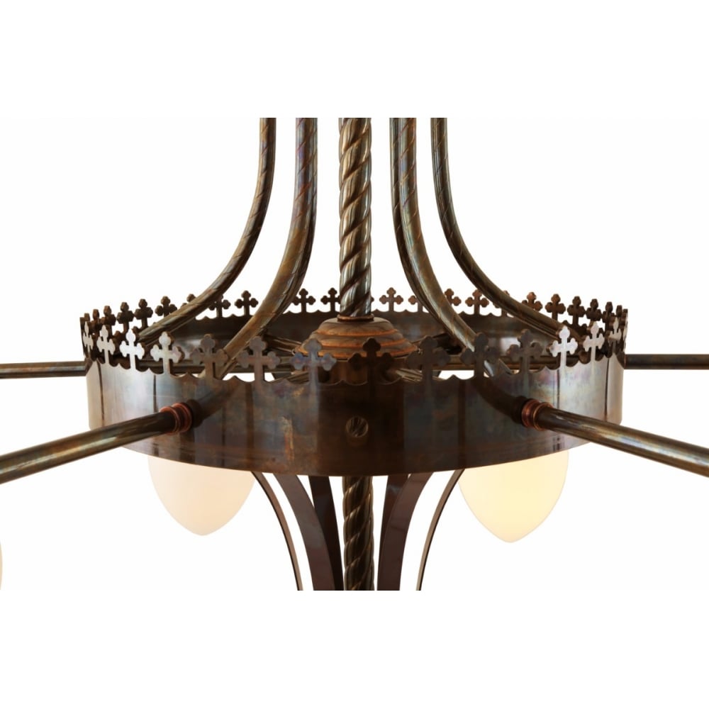 Killarney 5-Light Grand Chandelier in Antique Brass