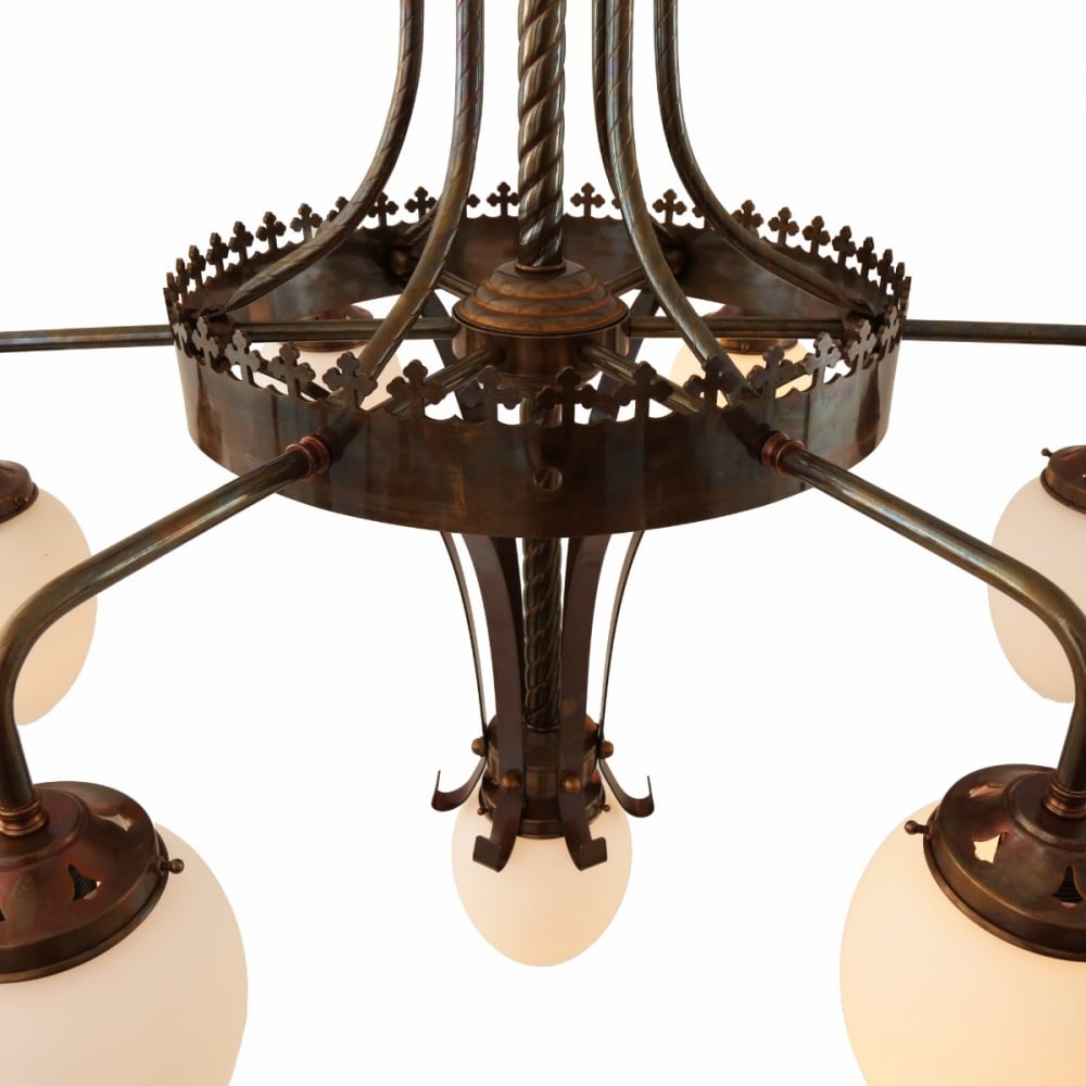 Killarney 5-Light Grand Chandelier in Antique Brass