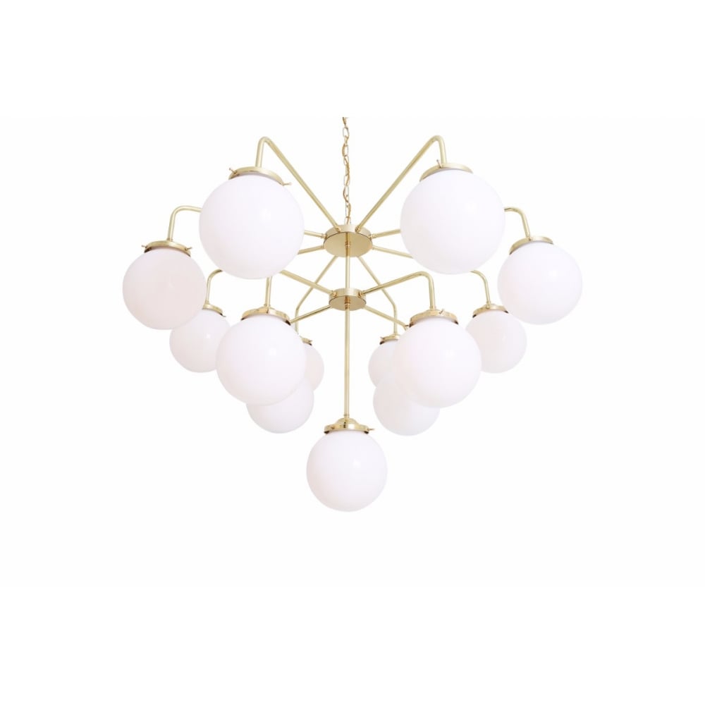 Antique Brass Rome Chandelier with Elegant Oval Glass Shades