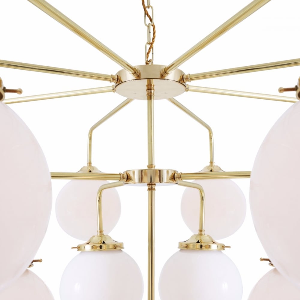 Antique Brass Rome Chandelier with Elegant Oval Glass Shades