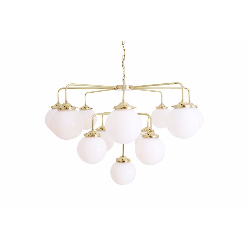 Antique Brass Rome Chandelier with Elegant Oval Glass Shades