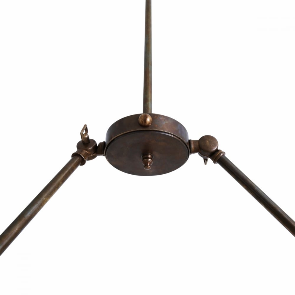 Ottawa Chandelier - Modern Brass and Glass Adjustable Arm Ceiling Fixture