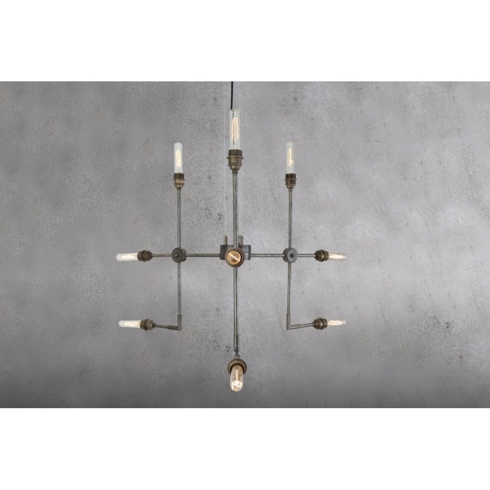 Toluca Vintage Brass Chandelier