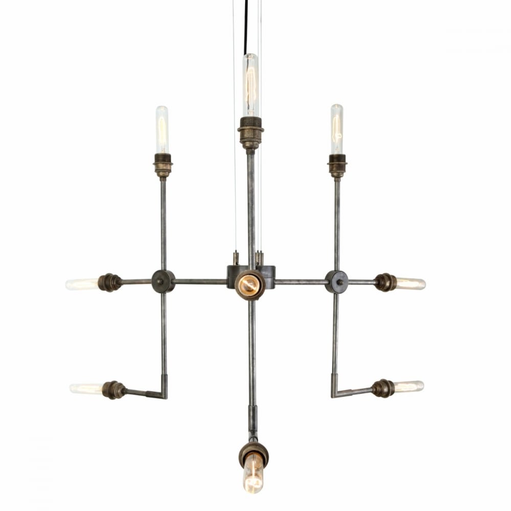 Toluca Vintage Brass Chandelier