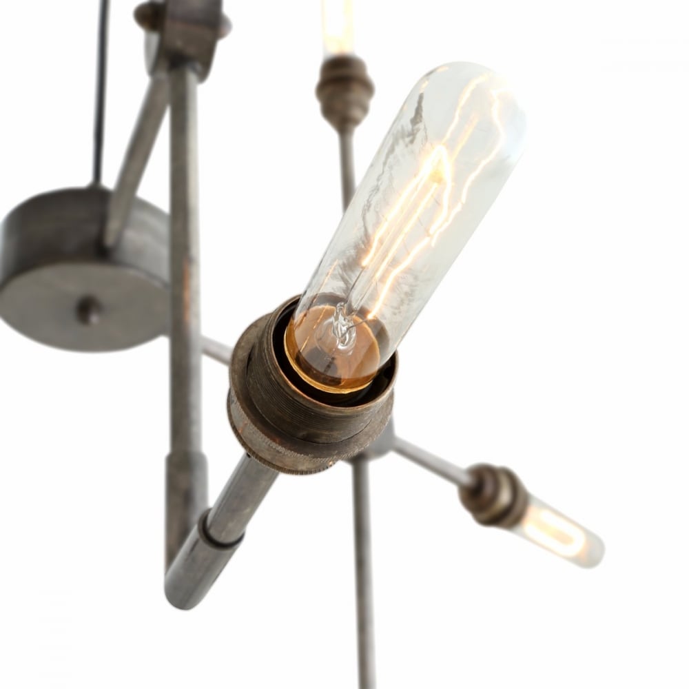 Toluca Vintage Brass Chandelier