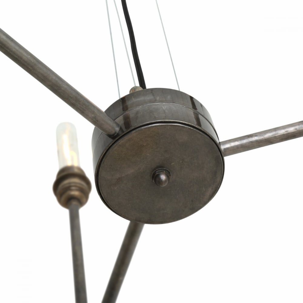 Toluca Vintage Brass Chandelier