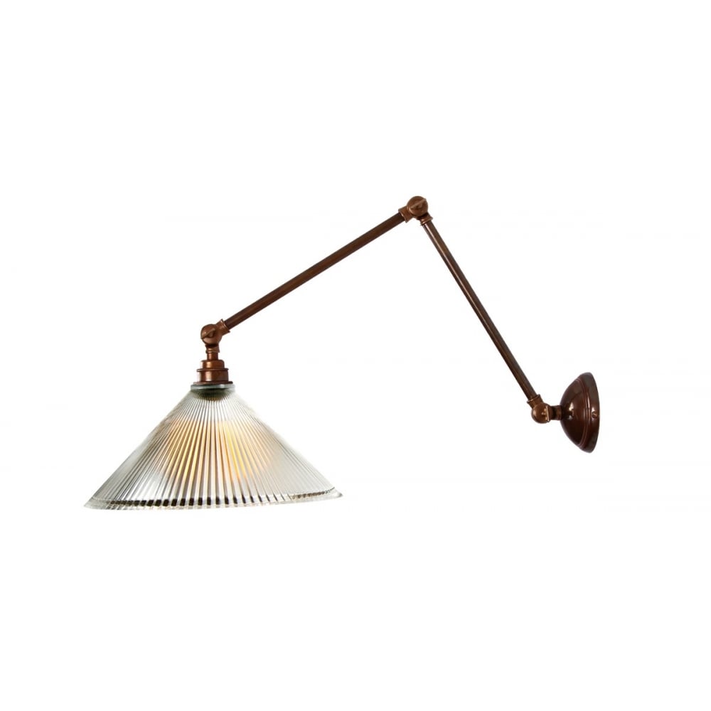 Vintage Brass Adjustable Swing Arm Wall Light