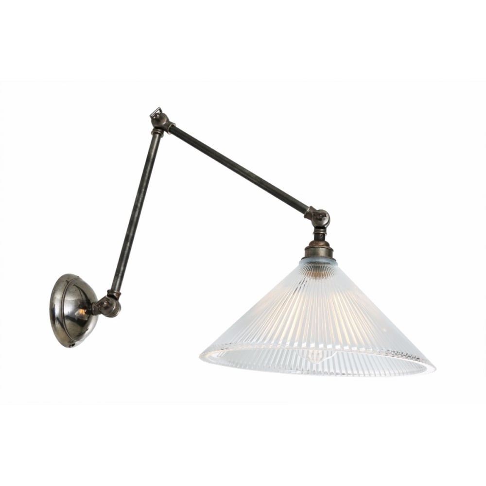 Vintage Brass Adjustable Swing Arm Wall Light