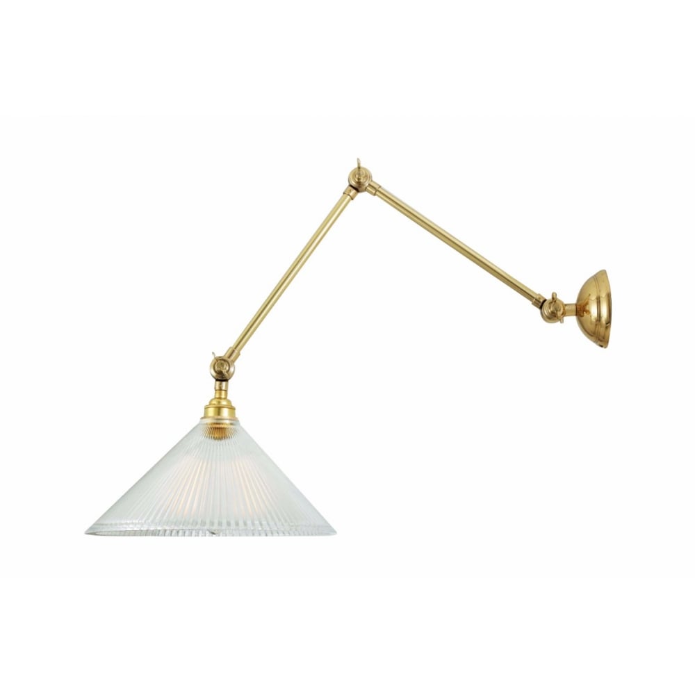 Vintage Brass Adjustable Swing Arm Wall Light