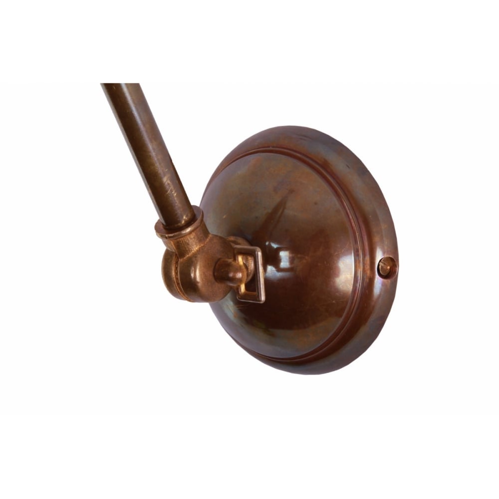 Lyx Art Deco Brass Wall Light with Adjustable Glass Shade