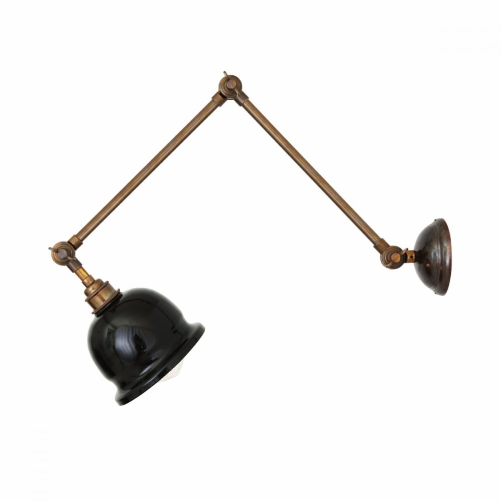 Nico Adjustable Picture Light in Antique and Polished Brass