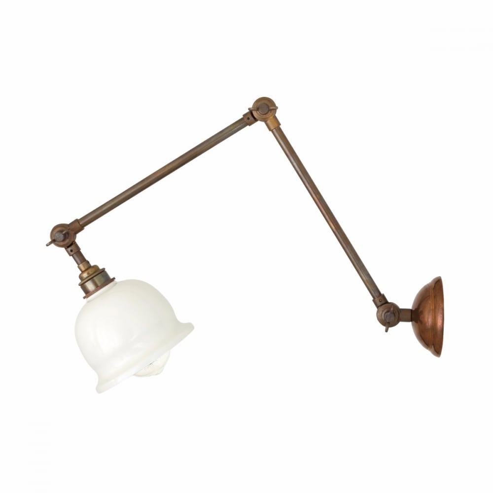 Nico Adjustable Picture Light in Antique and Polished Brass