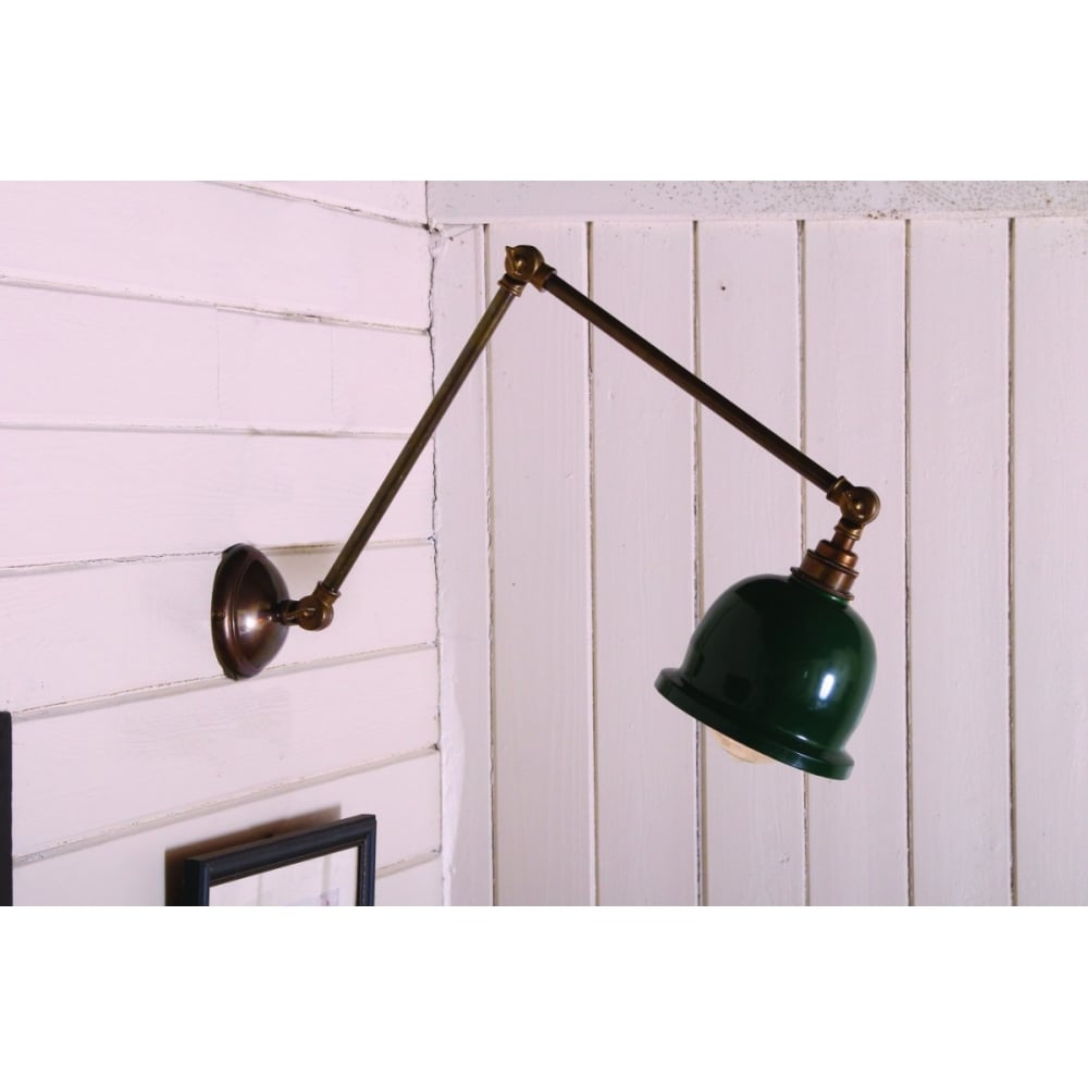 Nico Adjustable Picture Light in Antique and Polished Brass