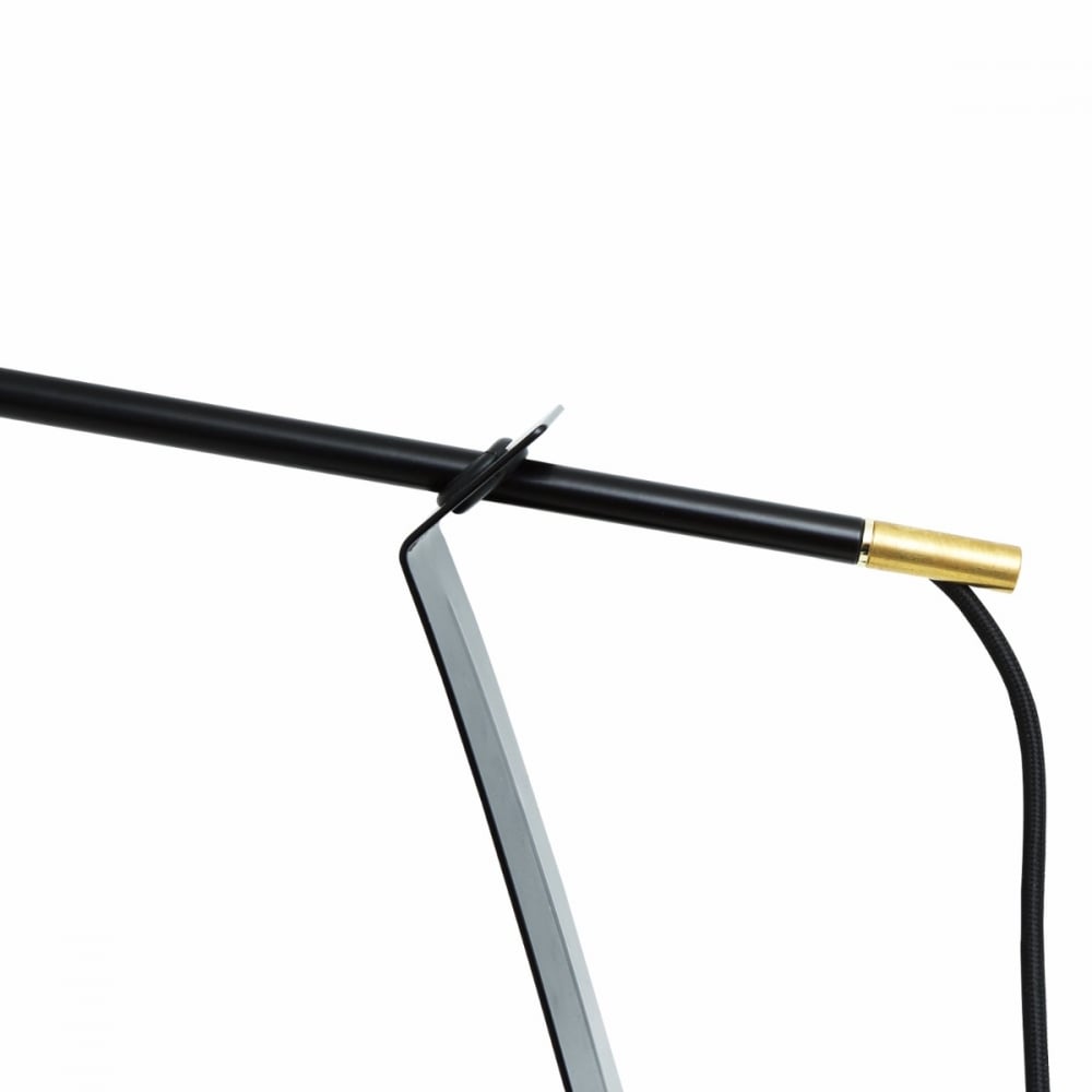 Elegant Kingston Table Lamp in Polished Brass and Matte Black Finish