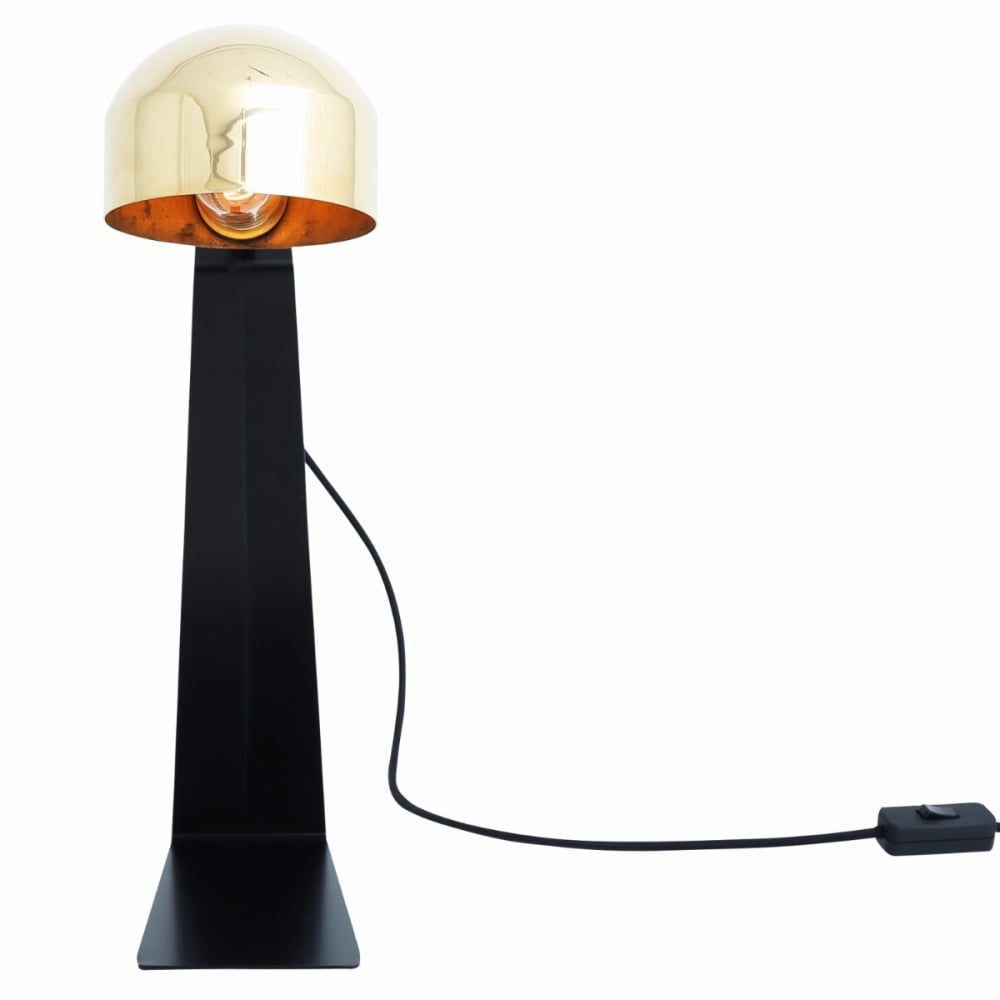 Elegant Kingston Table Lamp in Polished Brass and Matte Black Finish