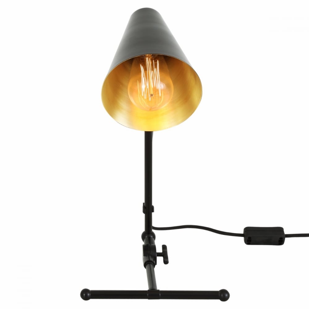 Sima Industrial Chic Matte Black Desk Lamp