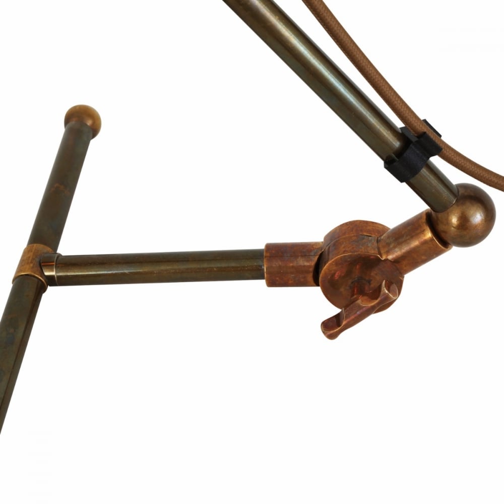 Comoro Adjustable Industrial Brass Table Lamp